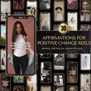 MOTIVATIONAL REELS MRR 30 Affirmationen für positive Veränderung Viral Videos mit Inhalt Inspirieren Instagram Dfy Templates Master Resell Right
