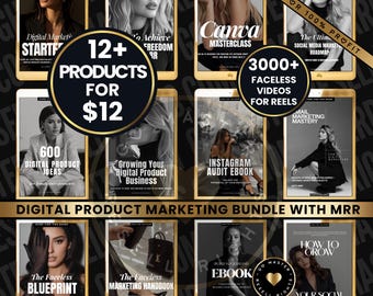 Digital Marketing Bundle: 12 Guides, 3000+ Faceless Reels (MRR/PLR)