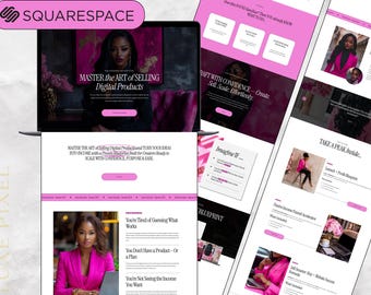 Plantilla de página de ventas de Squarespace: Diseño web moderno para coaches