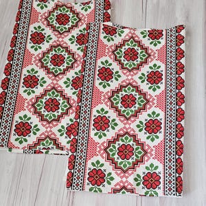 2 pcs Ukrainian towel,Linen kitchen towel,Ukrainian Rushnyk,Ukrainian Gift,Ukrainian sellers,Stay with Ukraine,Pray of Ukraine, Save Ukraine