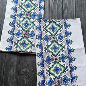 2 pcs Ukrainian towel,Linen kitchen towel,Ukrainian Rushnyk,Ukrainian Gift,Ukrainian sellers,Stay with Ukraine,Pray of Ukraine, Save Ukraine