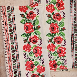2 pcs Ukrainian towel,Linen kitchen towel,Ukrainian Rushnyk,Ukrainian Gift,Ukrainian sellers,Stay with Ukraine,Pray of Ukraine, Save Ukraine