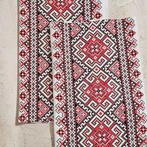 2 pcs Ukrainian towel,Linen kitchen towel,Ukrainian Rushnyk,Ukrainian Gift,Ukrainian sellers,Stay with Ukraine,Pray of Ukraine, Save Ukraine