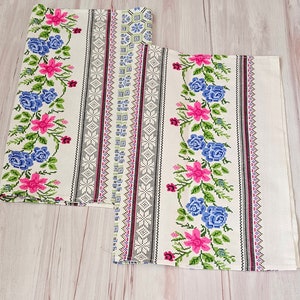 2 pcs Ukrainian towel,Linen kitchen towel,Ukrainian Rushnyk,Ukrainian Gift,Ukrainian sellers,Stay with Ukraine,Pray of Ukraine, Save Ukraine