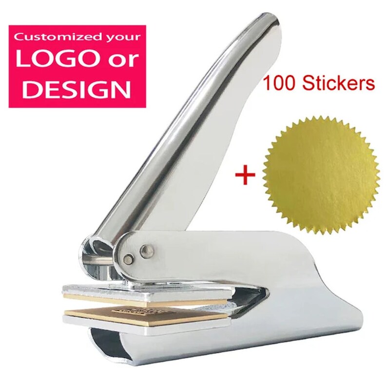 Personalized Embosser Logo Customization Library Embossed Stamp Book