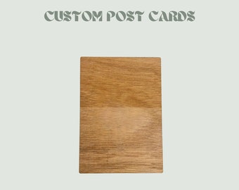 Custom Wooden Postcards - Unique Personalized Engraved Wood Cards for Special Occasions, Eco-Friendly Mailable Keepsakes, Customizable Gifts
