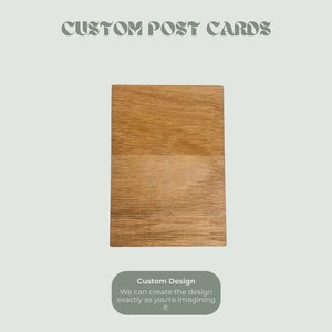 Personalized Wooden Postcards - Unique Custom Engraved Wood Cards for Special Occasions, Eco-Friendly Mailable Keepsakes, Customizable Gifts