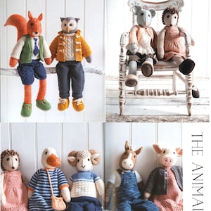 Gestrickte Tiere, Tier Amigurumi Strickmuster, Farm der Tiere Figur, süsses Spielzeug, süßes Amigurumi, Strick-ebook, Baby-Andenken