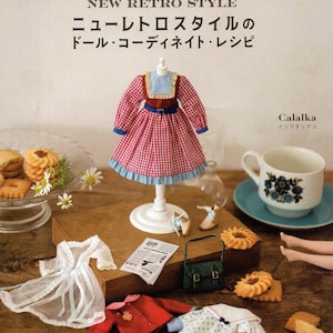 Blythe pattern, Retro style clothes for Blythe, Dolly ebooks, PDF, Japanese Pattern Sewing, Momoko, Licca, Betsy, Misaki Doll, Doll outfits