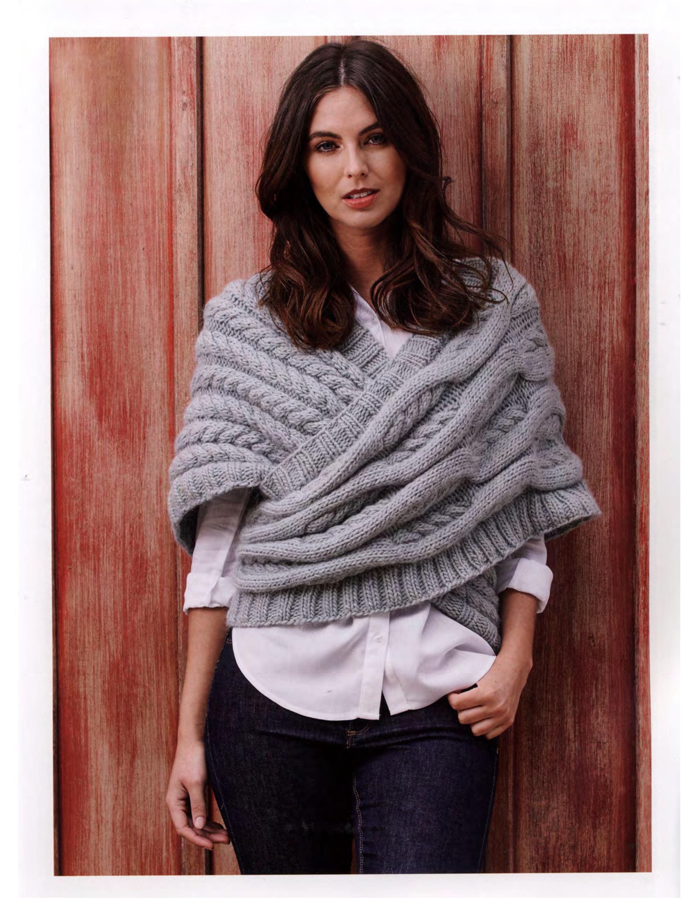 Rowan Knitting Pattern Classic Cable Pullover Sweater Jumper