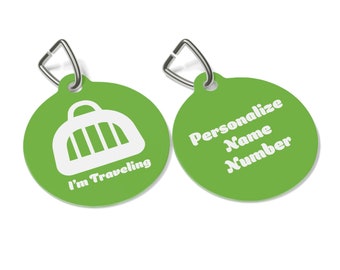 Travel Pet Tag Green