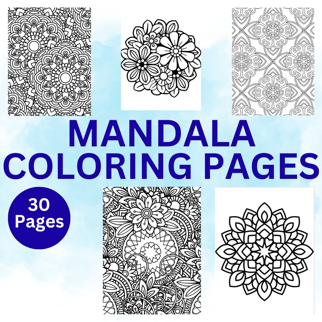 Mandala Coloring Pages - Etsy