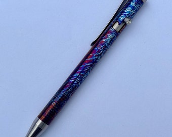 Titanium Toxic Flamed Anodized Pen | Grade 5 Ball Pen | Titanium Grade 5 Pen | Customized Pen for him | Birthday present | anniversary gift