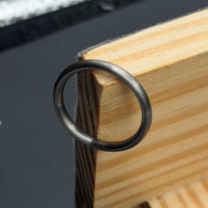 Minimalist Titanium Doomed Shape Ring: Brushed Finish, Modern Wedding Band