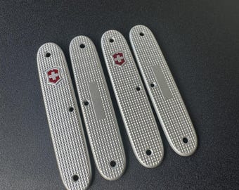 Original Victorinox 93mm Alox Silver Scales, DIY Knife Modding Parts (2 Pairs)