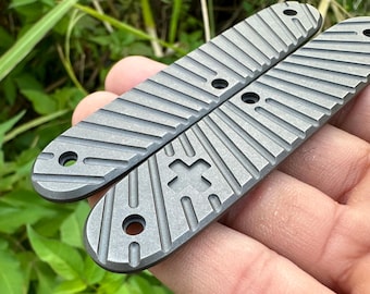 Guance in titanio scuro stonewash per Victorinox 93 mm