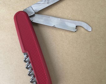Vintage Victorinox 108mm Safari Red Nylon Scales
