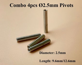 4-Piece Pin, Pivot Set for SAK 93mm, Ø2.5mm, M2.0, Lengths 9.6mm / 12.6mm
