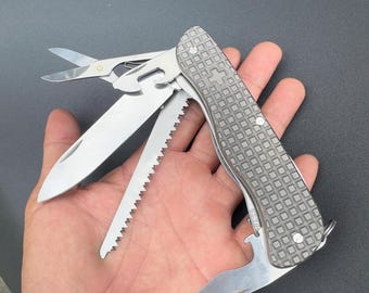 Victorinox 111mm Outrider Custom Titanium Scales