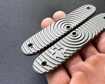 Gray StoneWash Titanium Scales for 93mm Victorinox