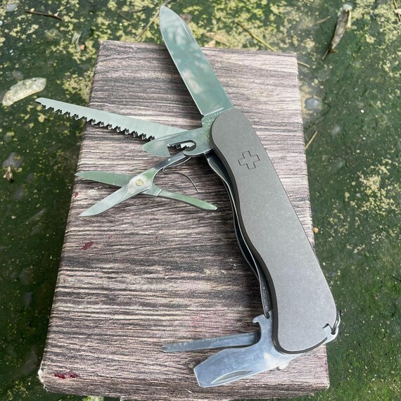 Victorinox 111mm Outrider Custom Scales Titanium Etsy Canada