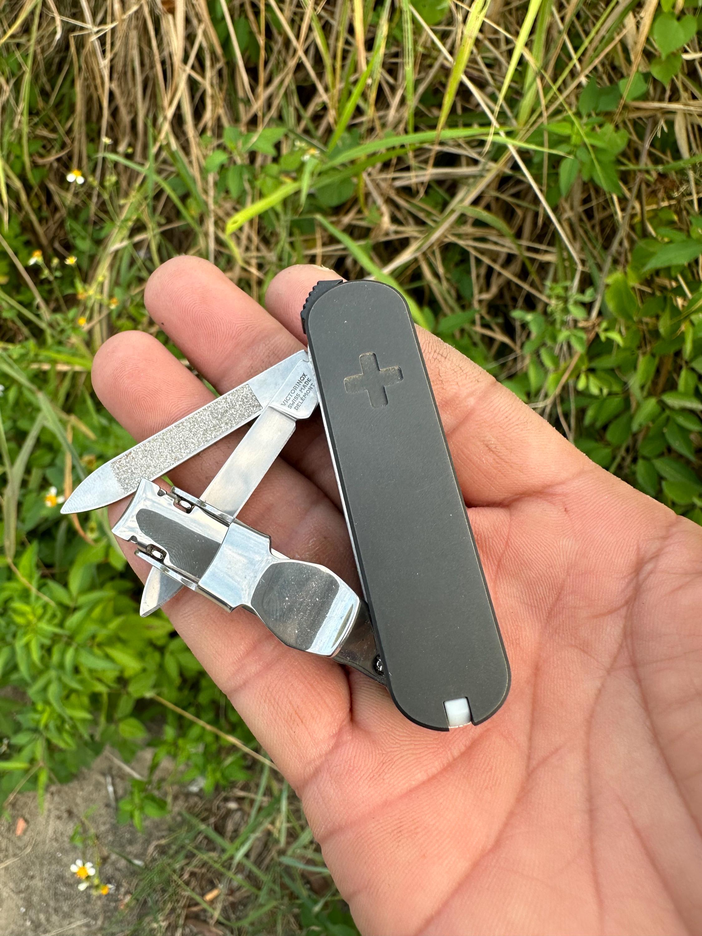 Victorinox 65mm Nail Clip (580) Custom Titanium Scales With