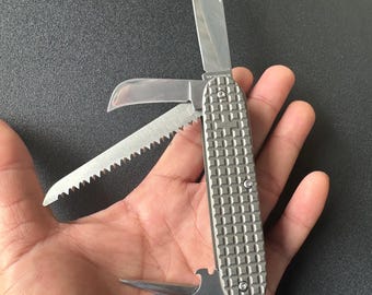 Victorinox 93mm SWISS ARMY 7, Custom Titanium Scales