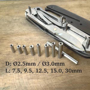 1-Piece Pin, Pivot for SAK Ø2.5, Ø3mm, M2, Lengths 7.5mm / 9.5mm / 12.5mm / 15mm / 30mm