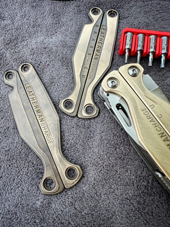 Replacement Handle for Leatherman Charge Multi-tool, Made of Brass