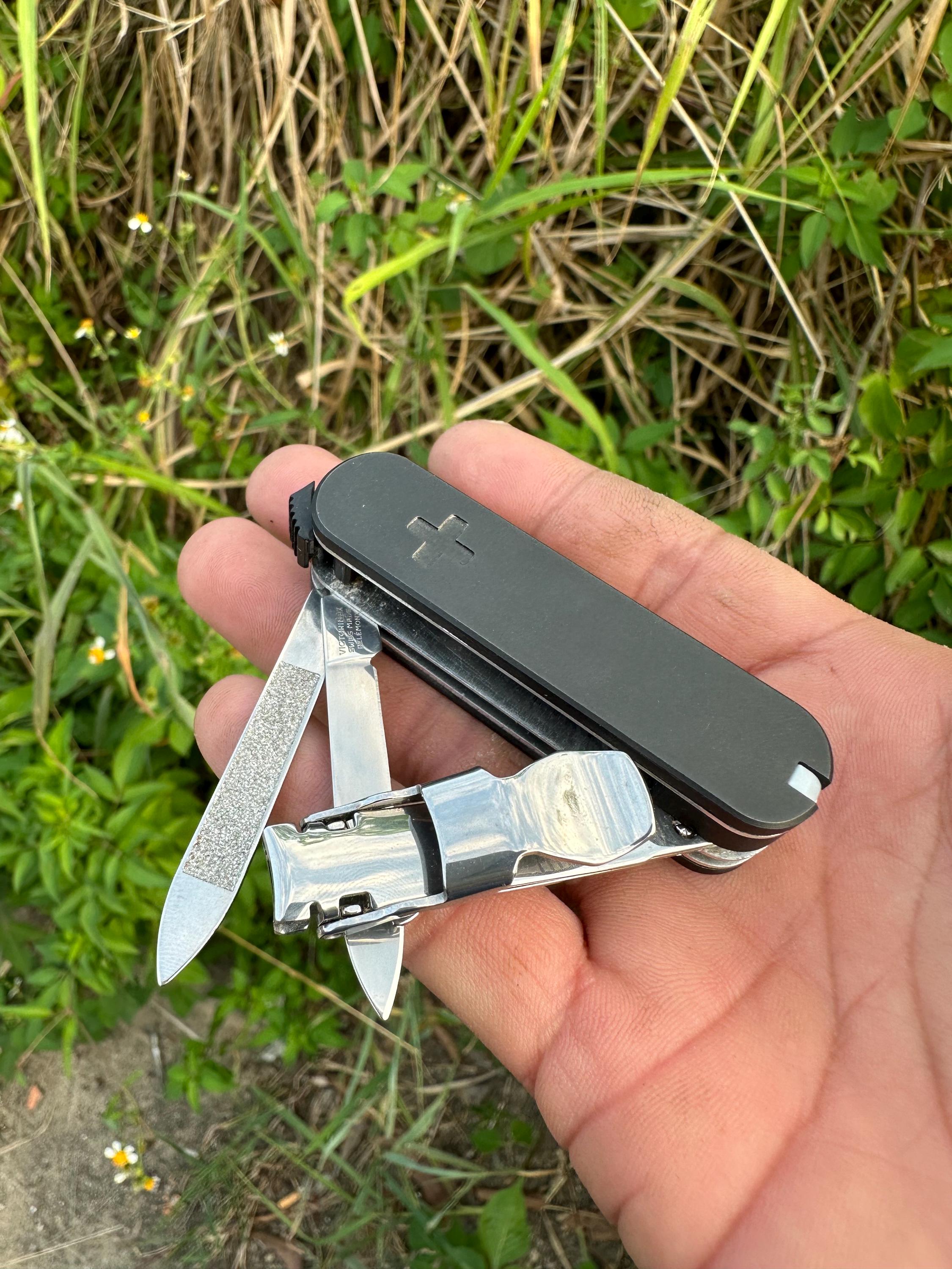 Victorinox 65mm Nail Clip (580) Custom Titanium Scales With