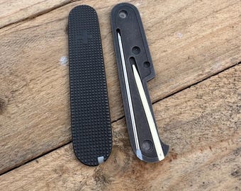 Titanium Frag Scales for Victorinox 91mm Plus (Toothpick, Tweezers, Pen Slots)