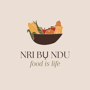 African Igbo Wall Art Print Interior Decor Design Motivational Food Kitchen Nigerian Proverb Manifestation Neutral Beige Digital Print