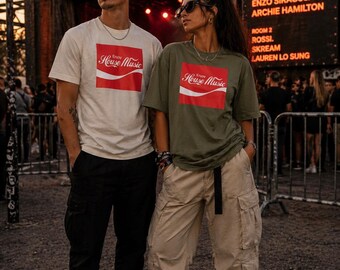 T-shirt de musique house unisexe | Rave Festival Streetwear Clubwear | T-shirt graphique de danse underground Techno EDM