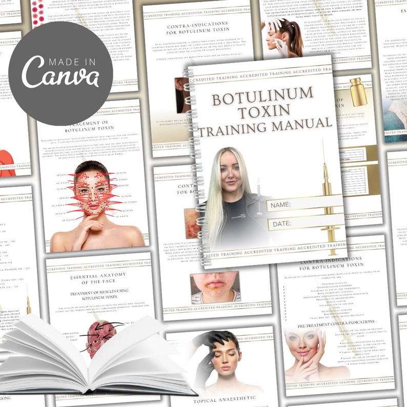 Botulinum Toxin Trainings-Handbuch: Bearbeitbarer Canva Guide (Instant Download) Bild 2