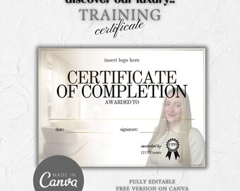 Luxury Training Certificate - Suitable for Aesthetics, Beauty, Massage, Lashes, Brows, Nails, Japanese Headspa | Training Academy, School