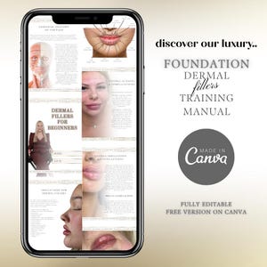 Dermal Fillers for Beginners Digital Ebook | Lips, Smile & Marionette Lines | Instant Access, Canva Template Aesthetics Injector Academy CPD