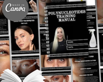 Polynucleotides Editable Training Manual - Fully Editable in Canva | Mesotherapy & Microneedling | Teacher Injector Trainer School