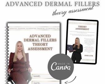 Advanced Dermal Fillers Theory Assessment: Cheek, Jawline, Chin (Needle Method) (Digital Download) Injector Aesthetics Guide Answers School