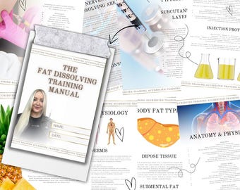 Guía de entrenamiento para la disolución de grasas - Lemonbottle, Aqualyx y Desobody - Totalmente editable / Libro de ejercicios para instructores e imprimible