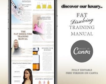 Fat Dissolving Lipolysis Training Manual Guide - Includes Aqualyx, Lemonbottle & Desobody | Student Teacher Aesthetics