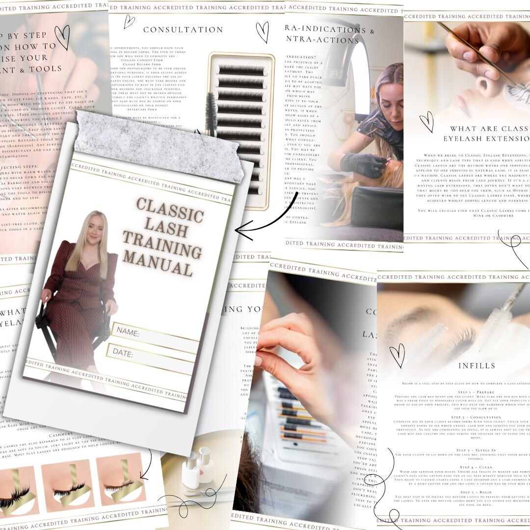 Classic Lash Extension Training Manual - Editable in Canva | Trainer ...