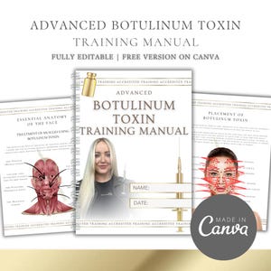 Manual de capacitación avanzada sobre toxina botulínica: Guía editable (descarga inmediata)