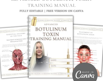 Manual de capacitación avanzada sobre toxina botulínica: Guía editable (descarga inmediata)