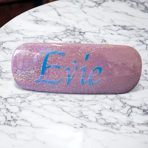 Personalisiertes Brillenetui Pink Glitter