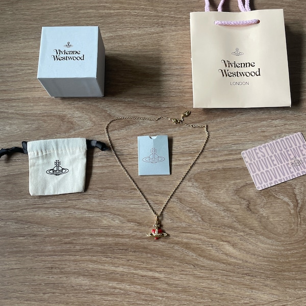 Red/Gold Vivienne Westwood Heart necklace