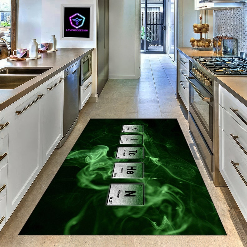 Periodic Table Kitchen Rug: Chemistry Theme, Non-slip Velvet - Etsy