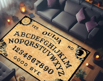Ouija Board Rug, Gothic Home Decor, Gothic Decor, Mystical Decor Rug, Devil&#39;s Rug, Devil&#39;s Decor,Call Devil Rug, Nordic Rug, Scarry Rug