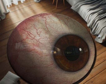 Evil Eye Rug, Brown Eyes Rug, Fear Eye Rug, Modern Rug, Popular Rug, Home Decor, Eye Art Rug, Area Rug, Room Decor, Horror rug, Hallowen rug