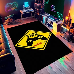 Console Rug, Gamer Rug, Game Room Rug, Gamer Gifts, Game Room Decor, Minimalist Rug, Area Rug, Custom Rug, Retro Video Game Rug