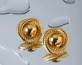 90s Inspired 18K Gold Plated Earrings. Waterproof Earrings. Gift For Her.